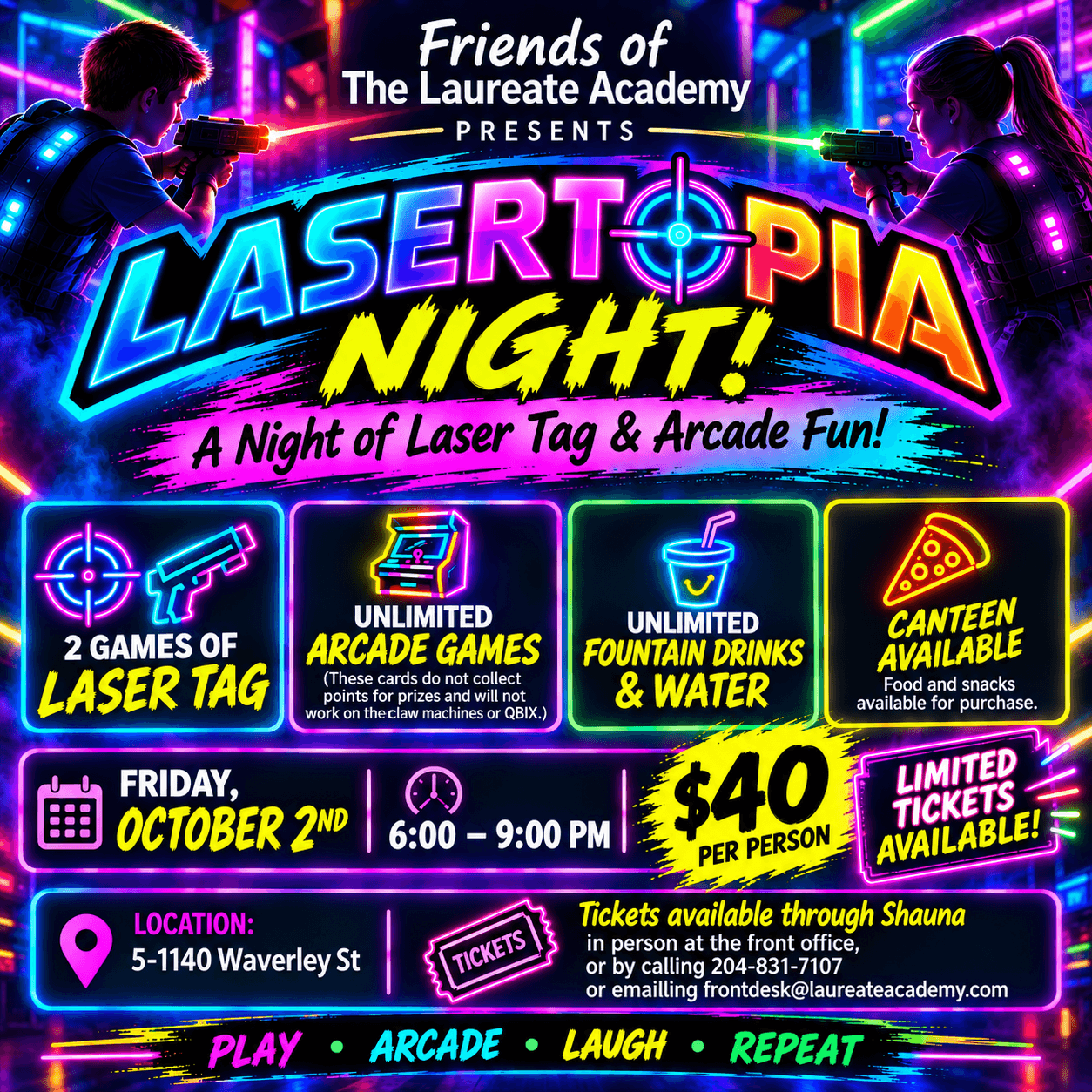Lasertopia Social Media Flyer